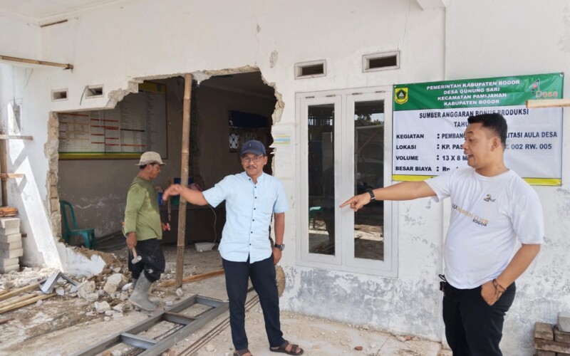 2024, Pemdes Gunungsari Bangun Gedung Aula dan sarana Olahraga