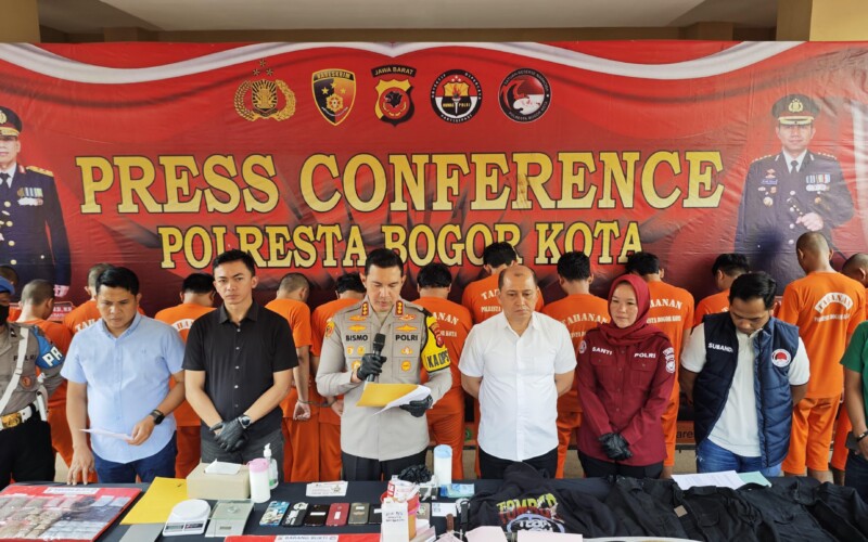 Belasan Pengedar dan Pemakaian Narkoba Ditangkap Jajaran Polresta Bogor Kota