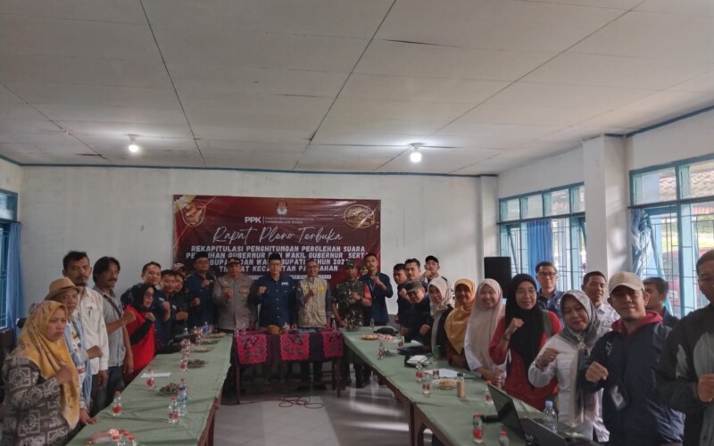 Kecamatan Pamijahan Gelar Rapat Pleno terbuka Rekapitulasi Penghitungan Perolehan Suara Pilkada
