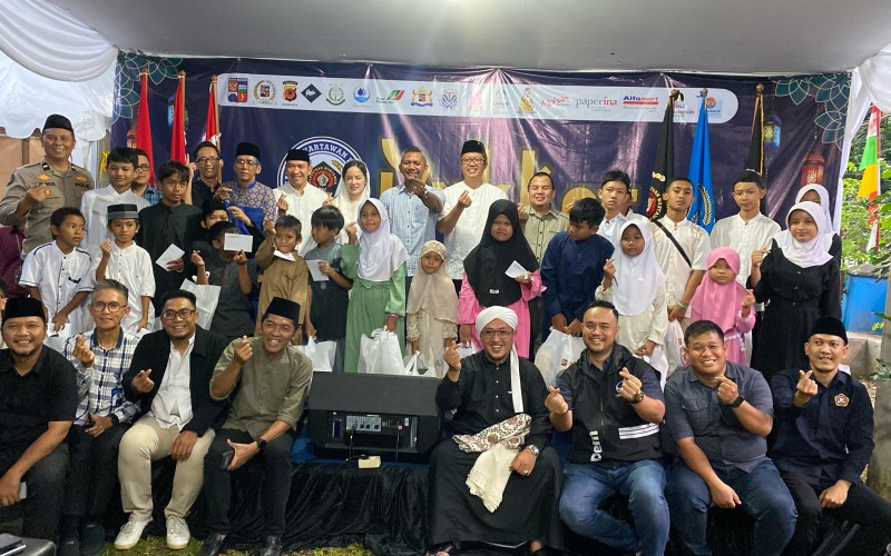 PWI Kota Bogor Bahagiakan Ratusan Anak Yatim
