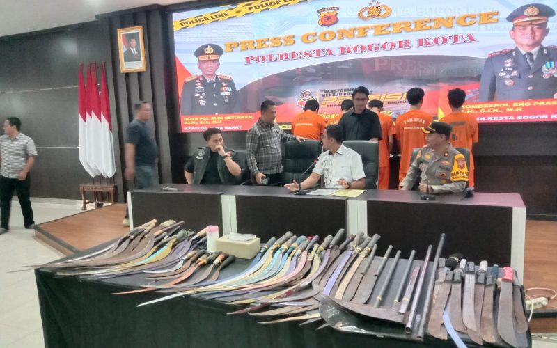 Satreskrim Polresta Bogor Kota Berhasil Amankan Pelaku Tawuran dan Premanisme, 32 Pelaku Diringkus