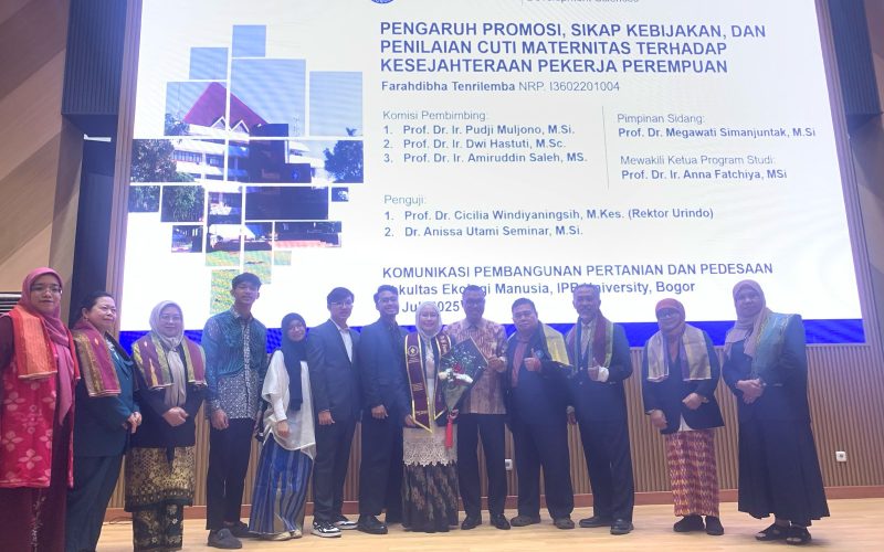 Farahdibha Tenrilemba Dosen Urindo Raih Gelar Doktor dari IPB, Ini Judul Disertasinya