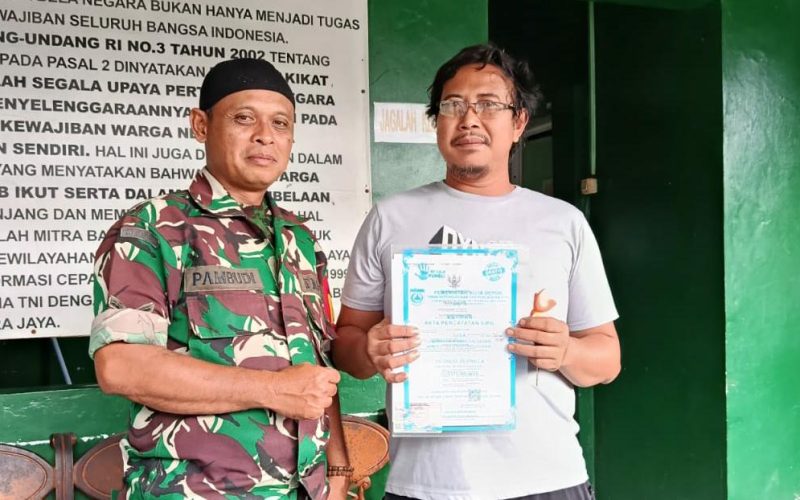 Koramil Sukmajaya Gandeng Disdukcapil Bantu Warga Dapatkan Akta Kelahiran Gratis