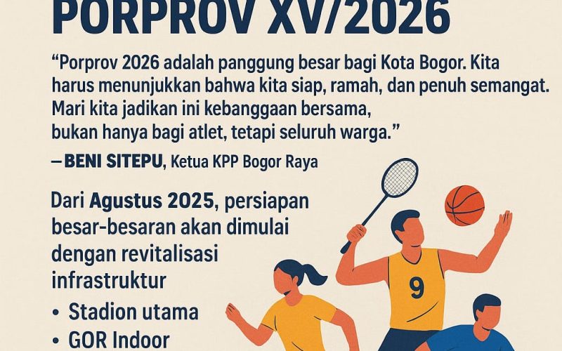 Kota Bogor Resmi Jadi Tuan Rumah Porprov XV/2026, Siap Tunjukkan Kebanggaan Warga Kota Hujan