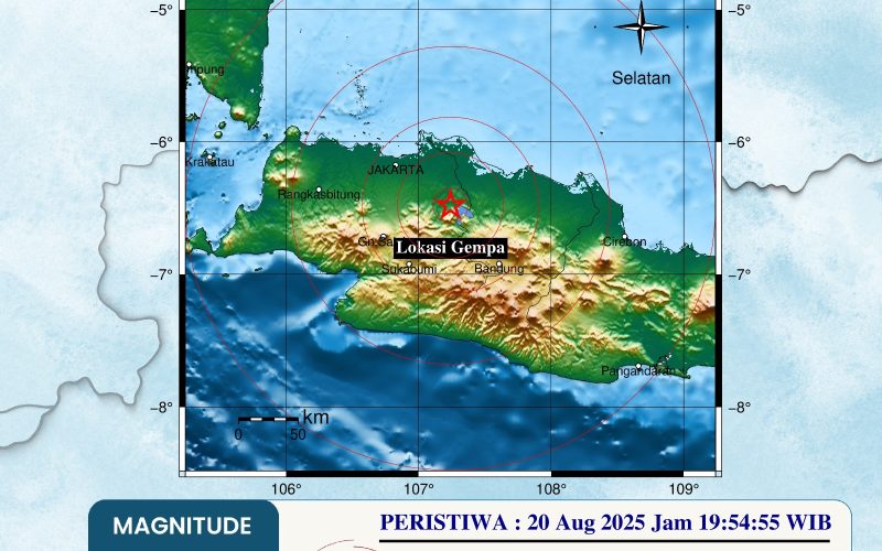 Bekasi Diguncang Gempa 4,9 Magnitudo, Getaran Terasa hingga Jabodetabek