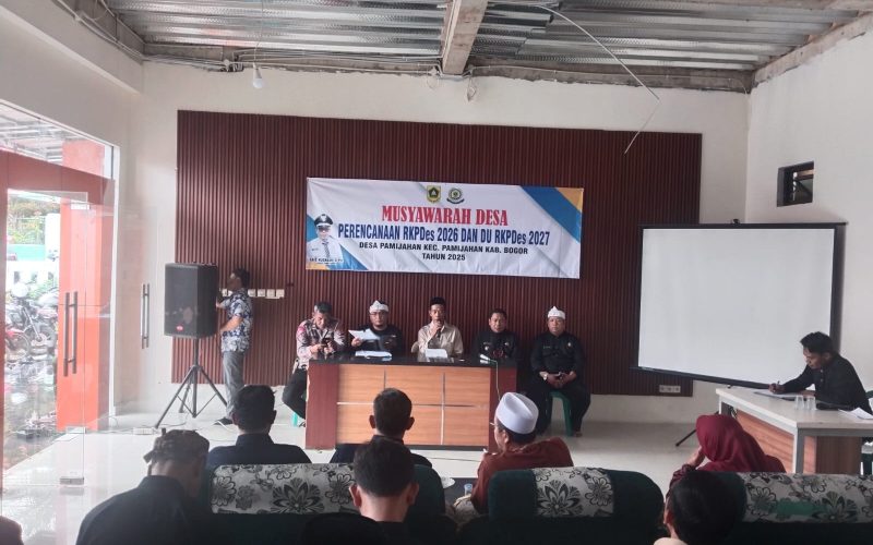 Pemdes Pamijahan Gelar Musyawarah Desa Perencanaan RKPDes Tahun 2026- DU-RKP Tahun 2027