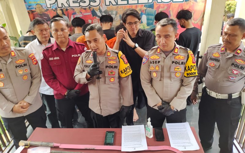 Berlaga Jagoan, 11 Orang Gengster di Kota Bogor Diciduk Polisi dan Sita Sajam
