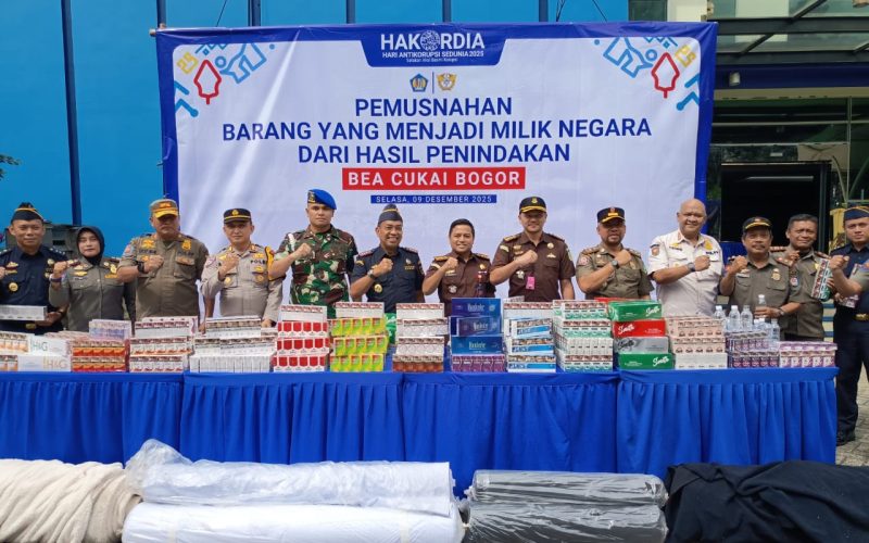 Bea Cukai Bogor Musnahkan 5,4 Juga Barang Rokok Ilegal