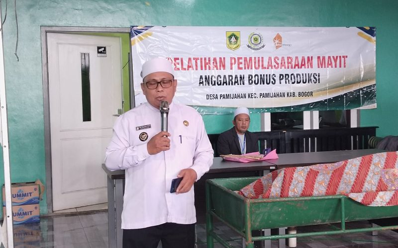 Pemdes Pamijahan Gelar Pelatihan Pemulasaran Jenazah Bagi laki-laki dan Perempuan