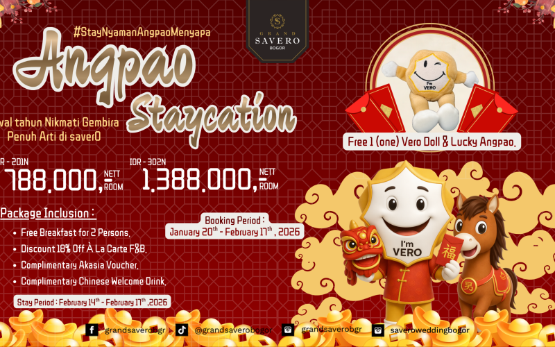 Angpao Staycation, Promo Imlek Penuh Keberuntungan di Grand Savero Bogor