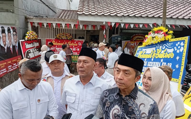 Dedie–Jenal Hadiri HUT ke-18 Gerindra, Bahas Perjuangan Kesejahteraan dan Pengentasan Kemiskinan
