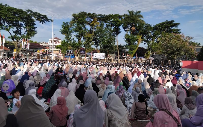 PCM Muhammadiyah leuwiliang Gelar Sholat Idul Fitri 1447 Hijriah di alun-alun