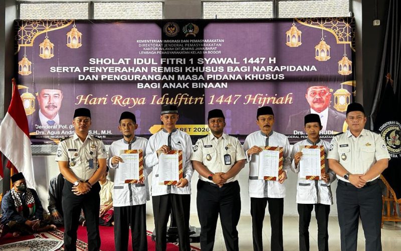 Ratusan WBP Lapas Bogor Terima Remisi Idulfitri, Empat Orang Langsung Bebas