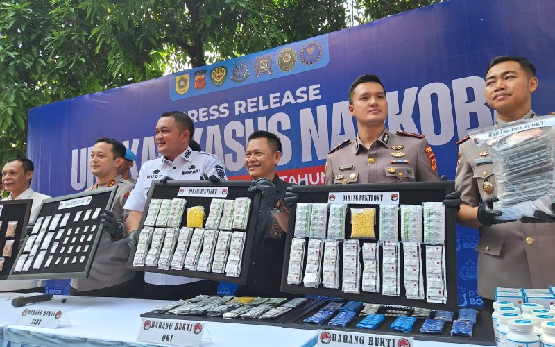Ribuan Miras dan Obat Keras Ilegal hingga 155 Tersangka Diamankan Polres Bogor Selama Januari-Mei 2026