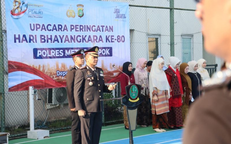 Polres Metro Depok Gelar Upacara Peringatan Hari Bhayangkara ke-80 Tahun