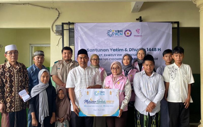 Capaian PLN UPT Bogor dalam Kepedulian Sosial, YBM Bersama Srikandi dan PIKK Berbagi Kebahagiaan dengan Anak Yatim di Cigombong
