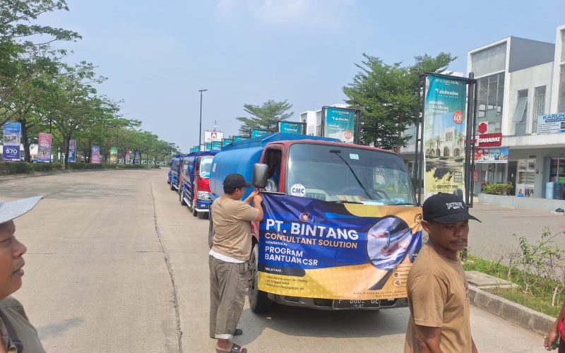 2 Bulan Kemarau, PT BCS Salurkan 64.000 Liter Bantuan Air Bersih untuk Warga Terdampak Kemarau di Desa Ciomas