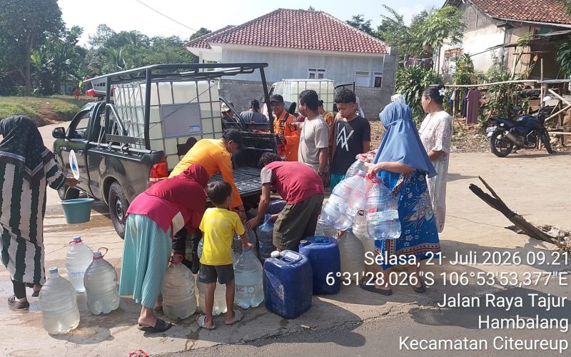 BPBD kabupaten Bogor telah Distribusikan 586.000 liter air bersih di 53 Desa
