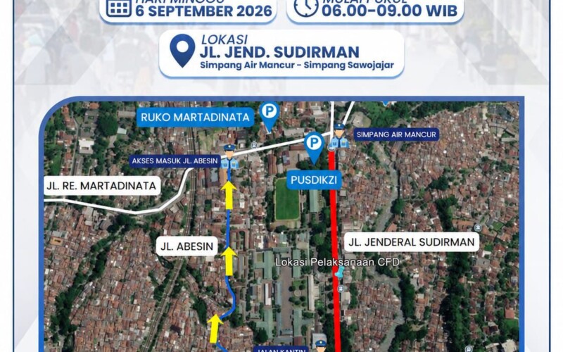 Jalan Jenderal Sudirman Ditutup Sementara, Car Free Day Kota Bogor Digelar 6 September