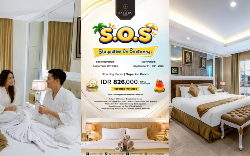 Ada SOS di Grand Savero Bogor! Staycation September Dapat Mystery Gift hingga Free Upgrade