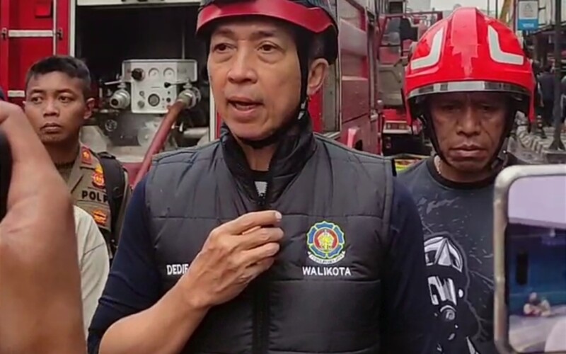 Dedie Rachim Tinjau Kebakaran Tiga Ruko di Suryakencana, Ingatkan Warga Cek Instalasi Listrik